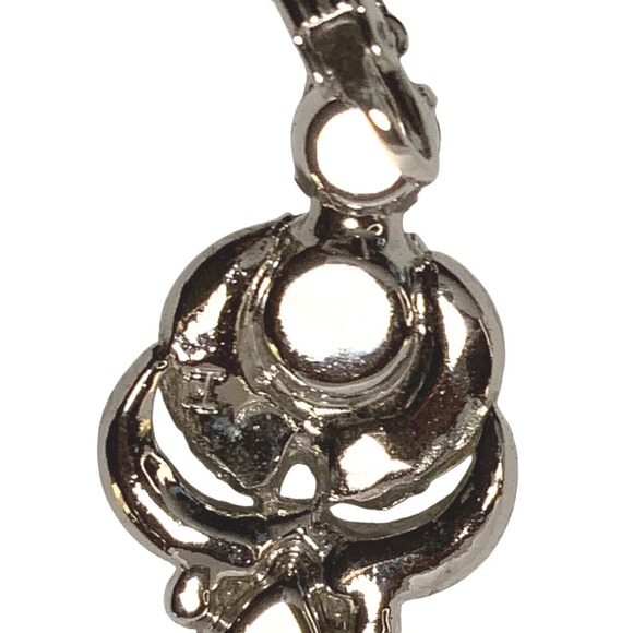 Eisenberg Ice Rhinestone Dangle Clip On Earrings Silver Tone Vintage - Picture 6 of 7